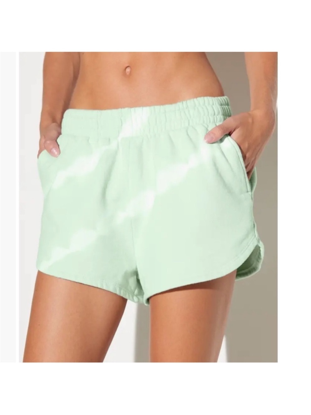 NWT Spiritual Gangster Shibori Kylie Green Sweat Shorts